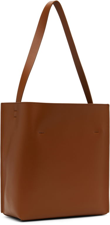 Голяма пазарска чанта Marni Small Leather Museo Patches Tote Кафяво | SHMP0111U0 P6483, 2
