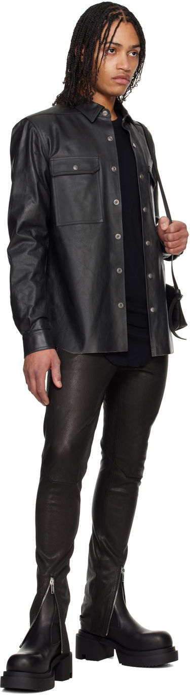 Панталони Rick Owens Rick Owens Tyrone Bela Leather Pants Черно | RU01E5394 LSG, 3