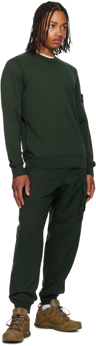 Спортни панталони Stone Island Stone Island Brushed Organic Cotton Fleece Sweatpants Зелено | K2S15 6200003 S0A20, 4