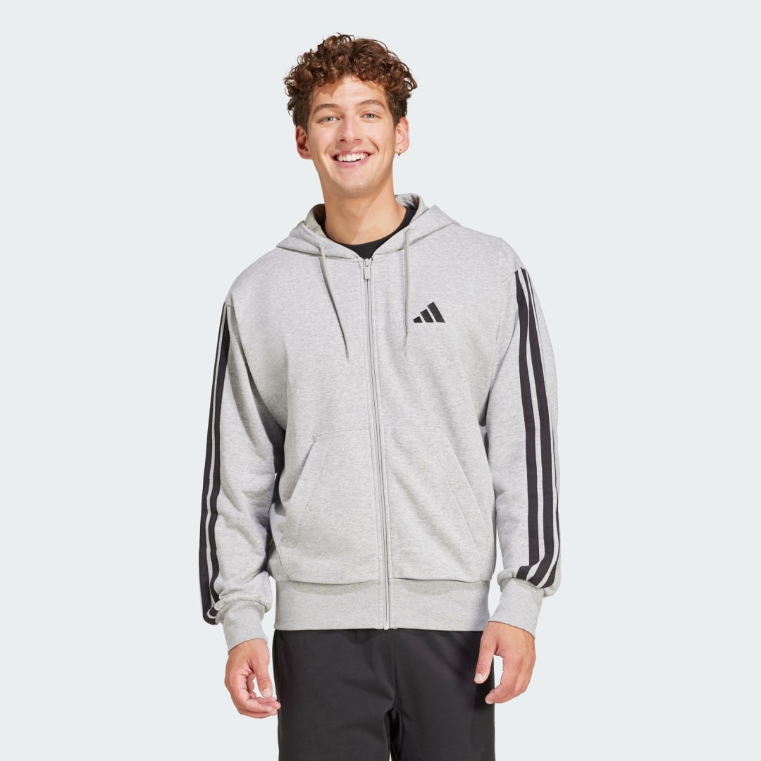 Суитчър adidas Performance Essentials Full-Zip Hoodie Сиво | JE6338, 0