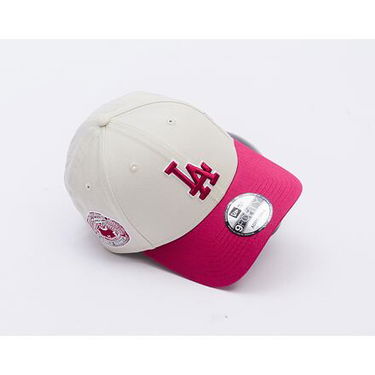 Шапка с козирка New Era New Era MLB World Series Patch 9FORTY LA Dodgers Adjustable Cap Бежово | 60595243, 4