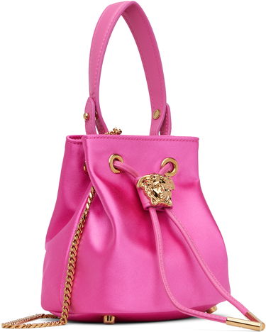 Дамска чанта Versace Versace 'La Medusa' Satin Mini Bucket Bag Черно | 1017754_1A11479, 4