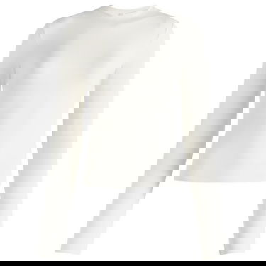 Тениска SKIMS Cotton Jersey Long Sleeve T-Shirt Бяло | AP-TSH-0647-MARBLE, 0