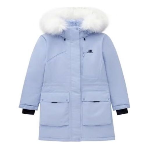 Парка New Balance Hooded Parka Jacket Синьо | 5PC44432-LBL