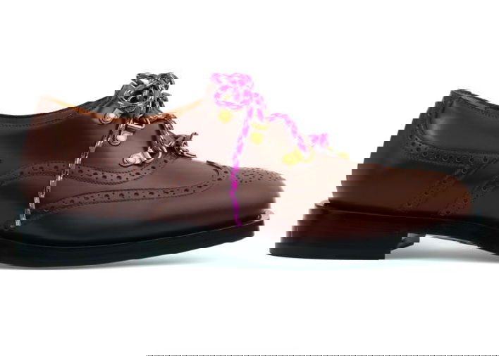 Кецове и обувки Gucci Brogue Detail Lace Up Shoe Brown Кафяво | 719761 0GQ00 2144, 0