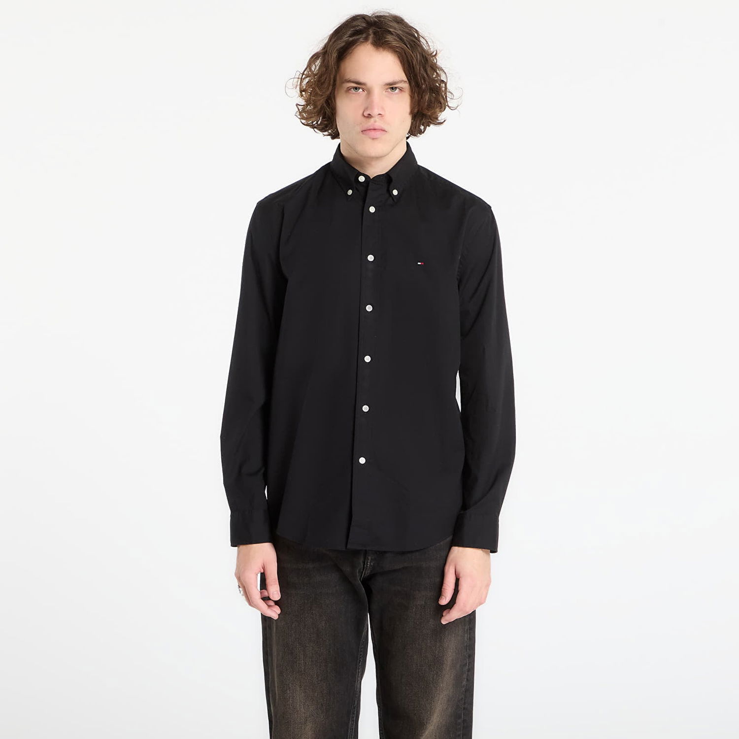 Риза Tommy Hilfiger Core Flex Poplin Solid Rf Shirt Черно | MW0MW39988 BDS, 0