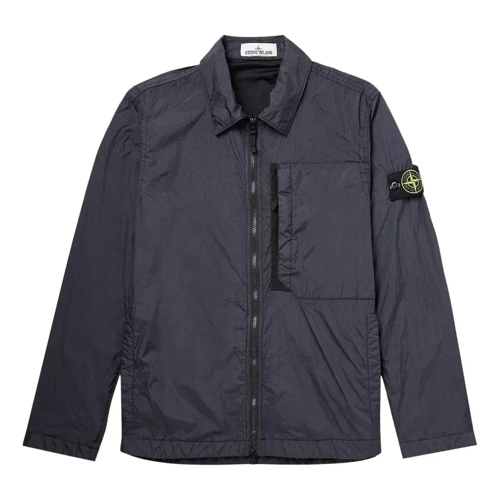 Ветровка Stone Island Compass Patch Collared Zip Up Jacket Черно | 791510723-V0020, 0