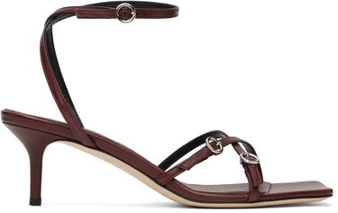 Грижа за обувките Aeyde Aeyde Libby Leather Kitten Heel Sandals Бургунди | A11-HS-GAIS55TB172-SS25-955-007, 0