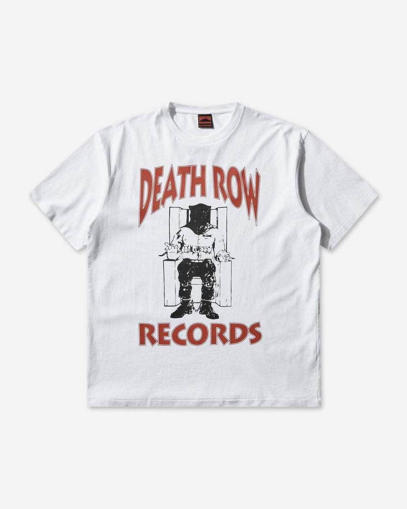 Тениска WACKO MARIA Death Row Records Washed Heavy Weight T-Shirt Бяло | DEATHROW-WM-WT01 WHITE