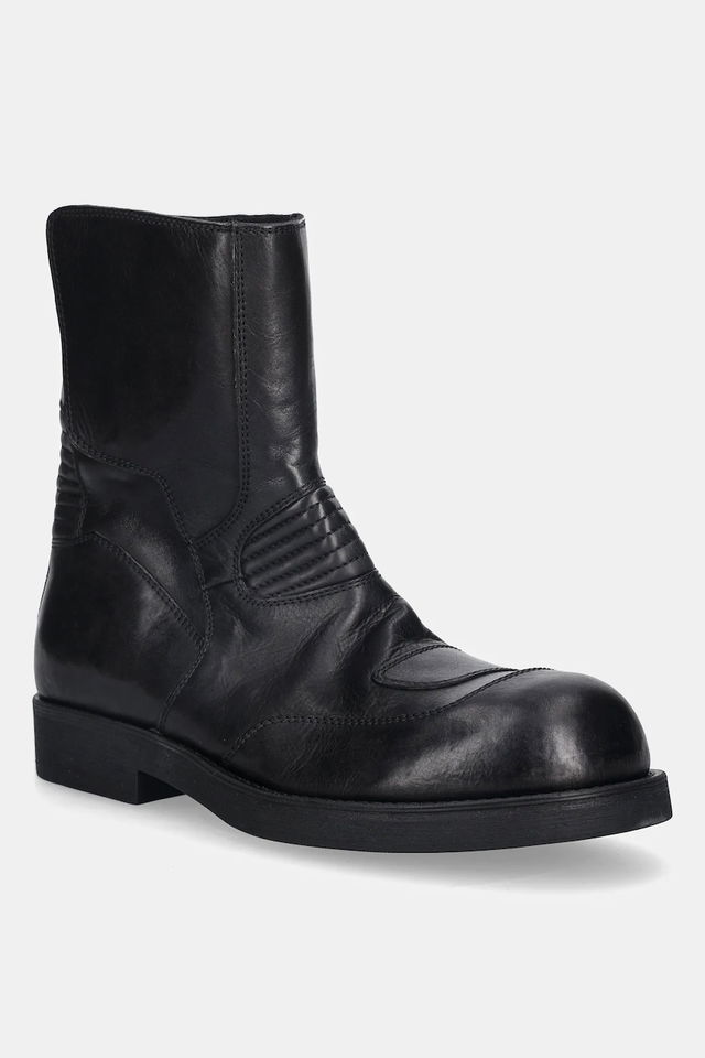 MM6 Maison Margiela Ribbed Leather Boots