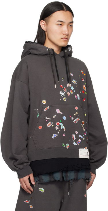 Суитчър Maison MIHARA YASUHIRO Maison MIHARA YASUHIRO Triple Layered Graphic Hoodie Сиво | A14HD551, 1