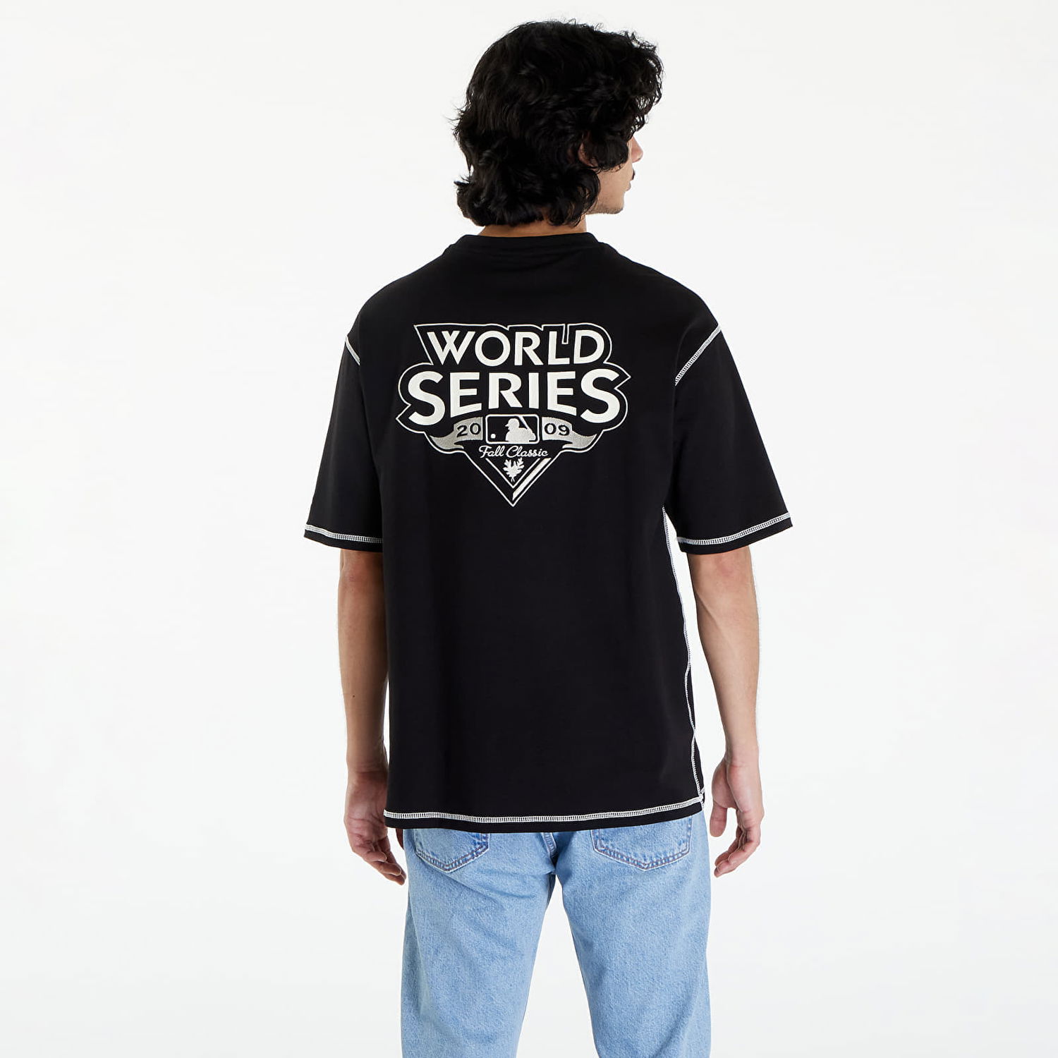 Тениска New Era New York Yankees MLB World Series Oversized T-Shirt UNISEX Черно | 60435451, 1
