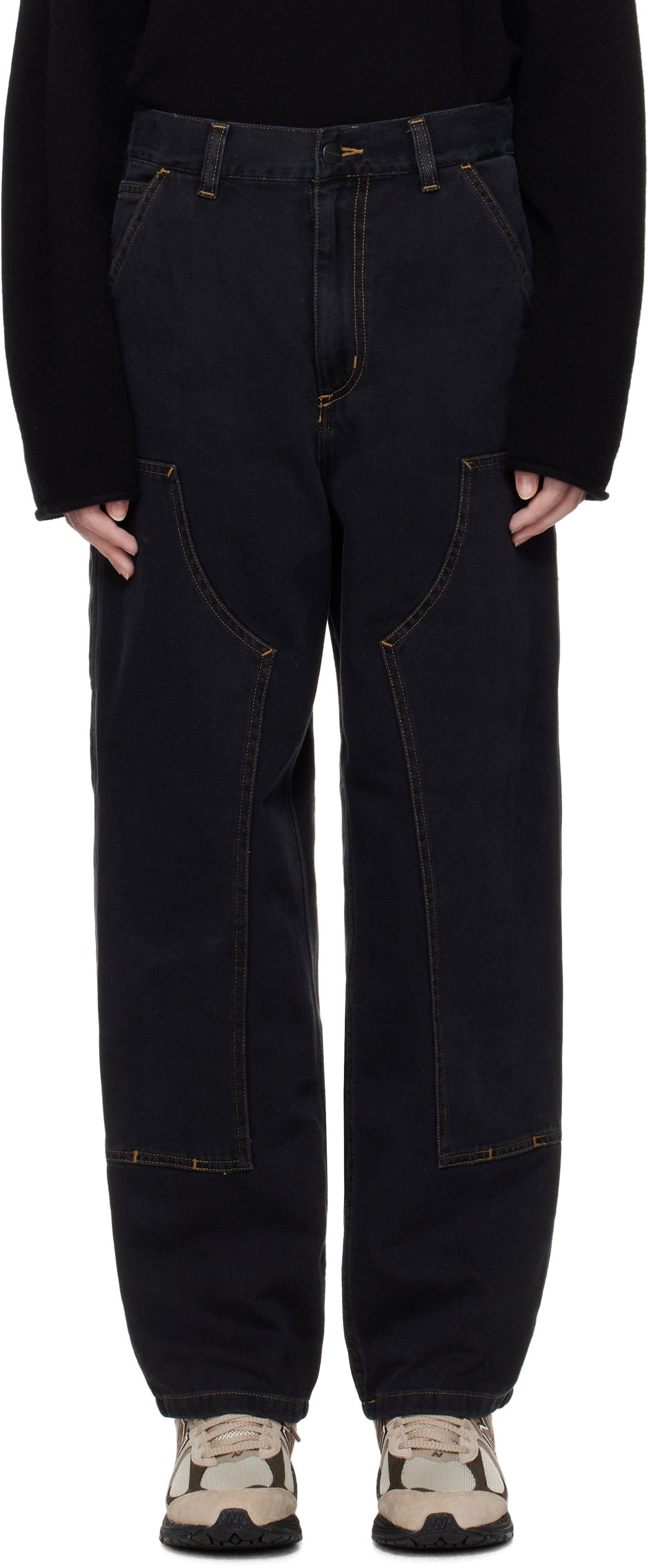 Карго панталони Carhartt WIP Double Knee Denim Work Pants Черно | I034229 8906, 0