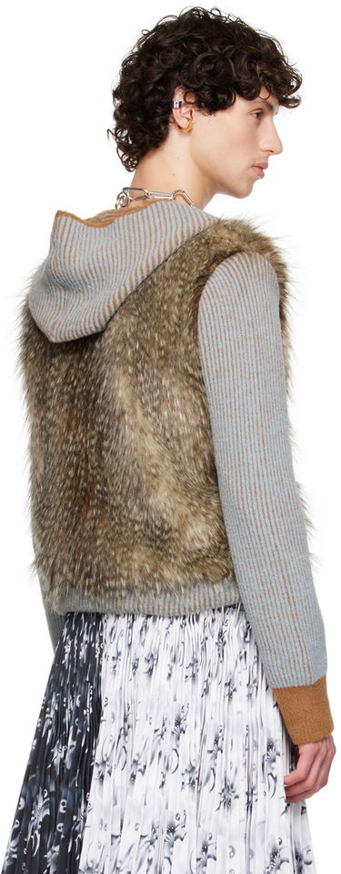 Суитчър Chopova Lowena Knotter Faux-Fur Zip Hoodie Кафяво | 5192, 2