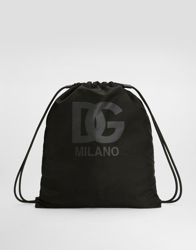 Nylon Backpack With Printed Logo