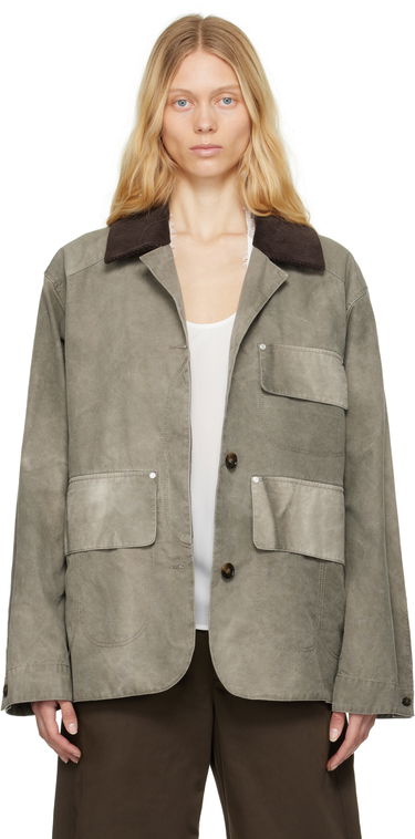 Парка Stella McCartney Stella McCartney Corduroy Collar Aged Jacket Зелено | 6801223EU470, 0