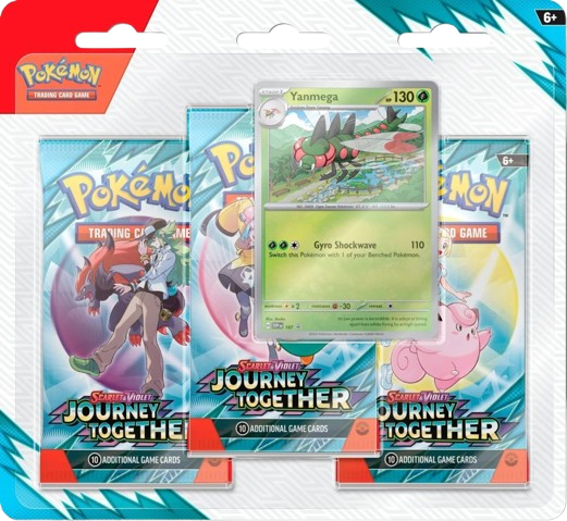 Колекционерско Pokémon Trading Card Game Journey Together Booster Blister 3-Pack Многоцветен | JOURTRI, 0
