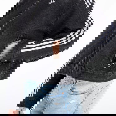 Яке adidas Originals Three-Stripes Cropped Denim Full-Zip Jacket Черно | KS1394, 2