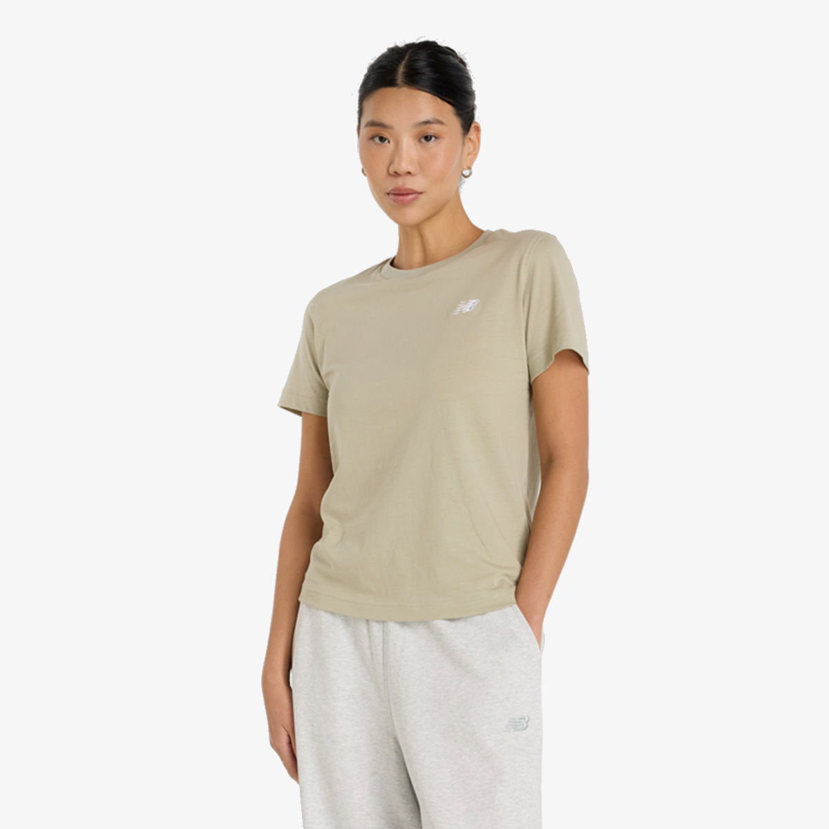 Тениска New Balance Essentials Jersey Tee Зелено | WT41509-OVN, 0
