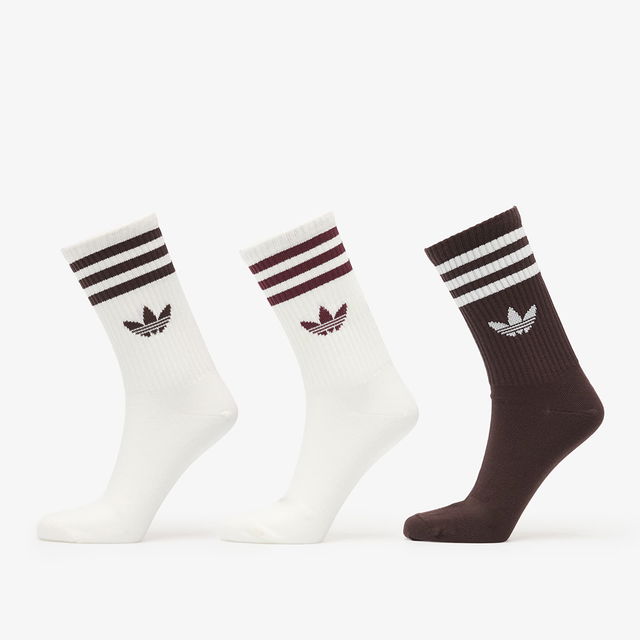 3S Crew Trefoil Logo 3-Pack Crew Socks XL
