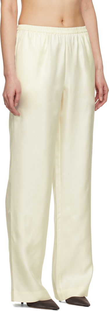 Панталони Loulou de Saison Loulou de Saison Alera Silk Straight-Leg Trousers Жълто | ALERA, 1