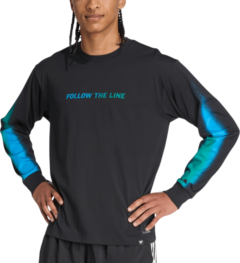 Тениска adidas Originals Follow the Line Long Sleeve Tee Черно | jx3178