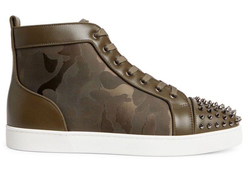 Кецове и обувки Christian Louboutin Lou Spikes Orlato Flat Зелено | 3220707 C849, 0
