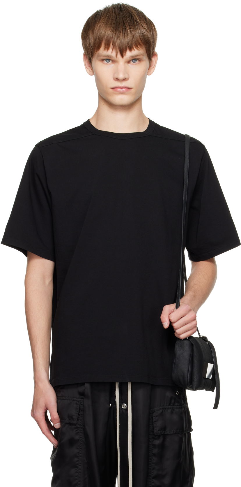 Тениска Rick Owens Rick Owens Concordians Brad T-Shirt Черно | RU02E1232 JA