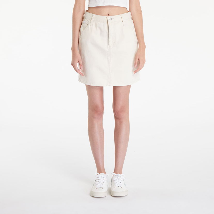 Пола CALVIN KLEIN Hr A-Line Mini Skirt Hammerloop White Бяло | J20J224345 1AA