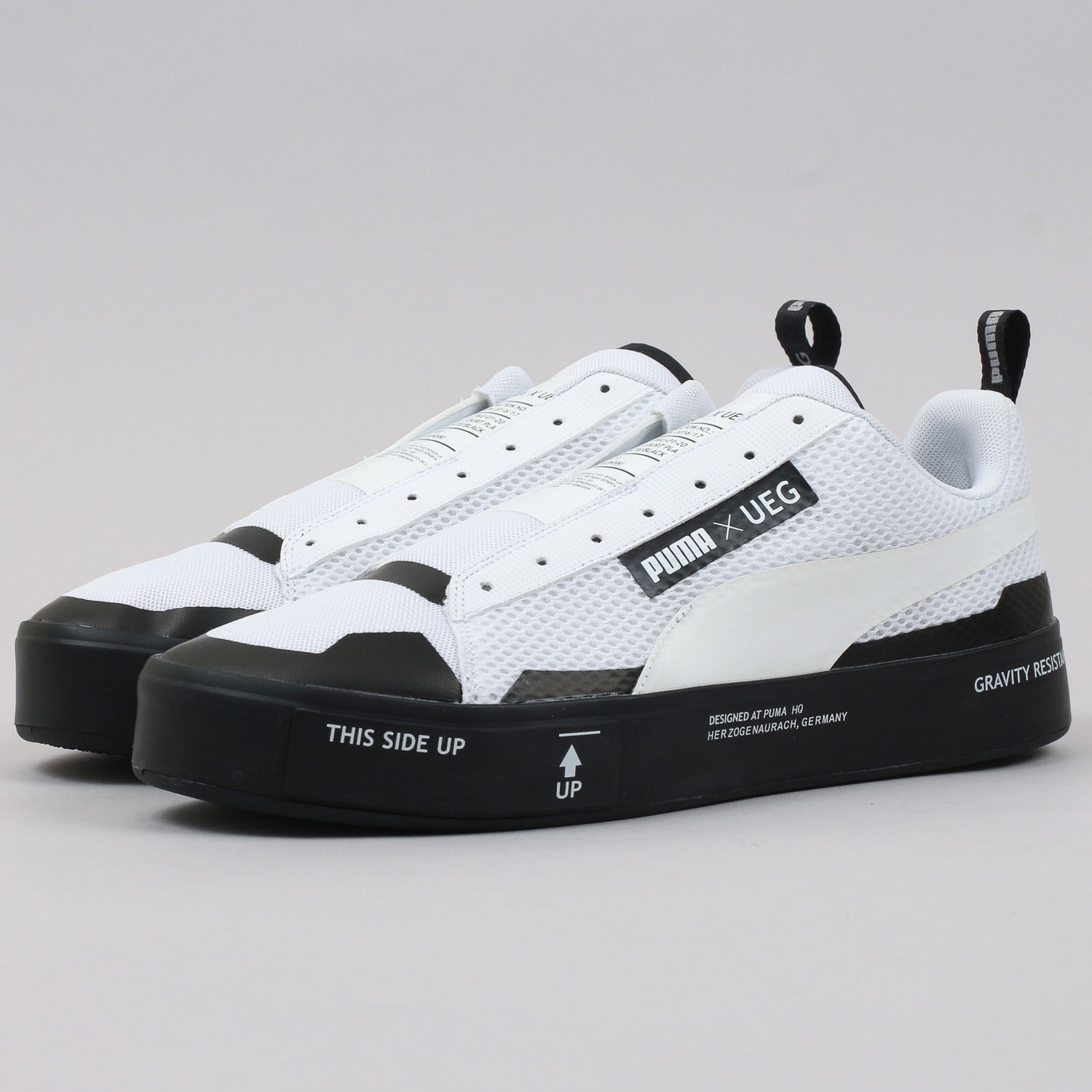 Кецове и обувки Puma Court Play SlipOn x UEG white - black Бяло | 361637 02, 0