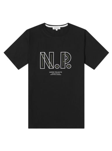 Тениска NORSE PROJECTS Niels Teknisk Черно | N01-0570-9999