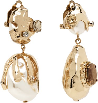 Обеци Max Mara Weekend Max Mara Bairo Gold-Tone & Faux Pearl Earrings Металик | 2525756114600, 1