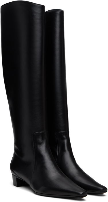 Кецове и обувки BY FAR BY FAR Pascal Nappa Leather Tall Boots Черно | 23FWPASDBLNAP, 3