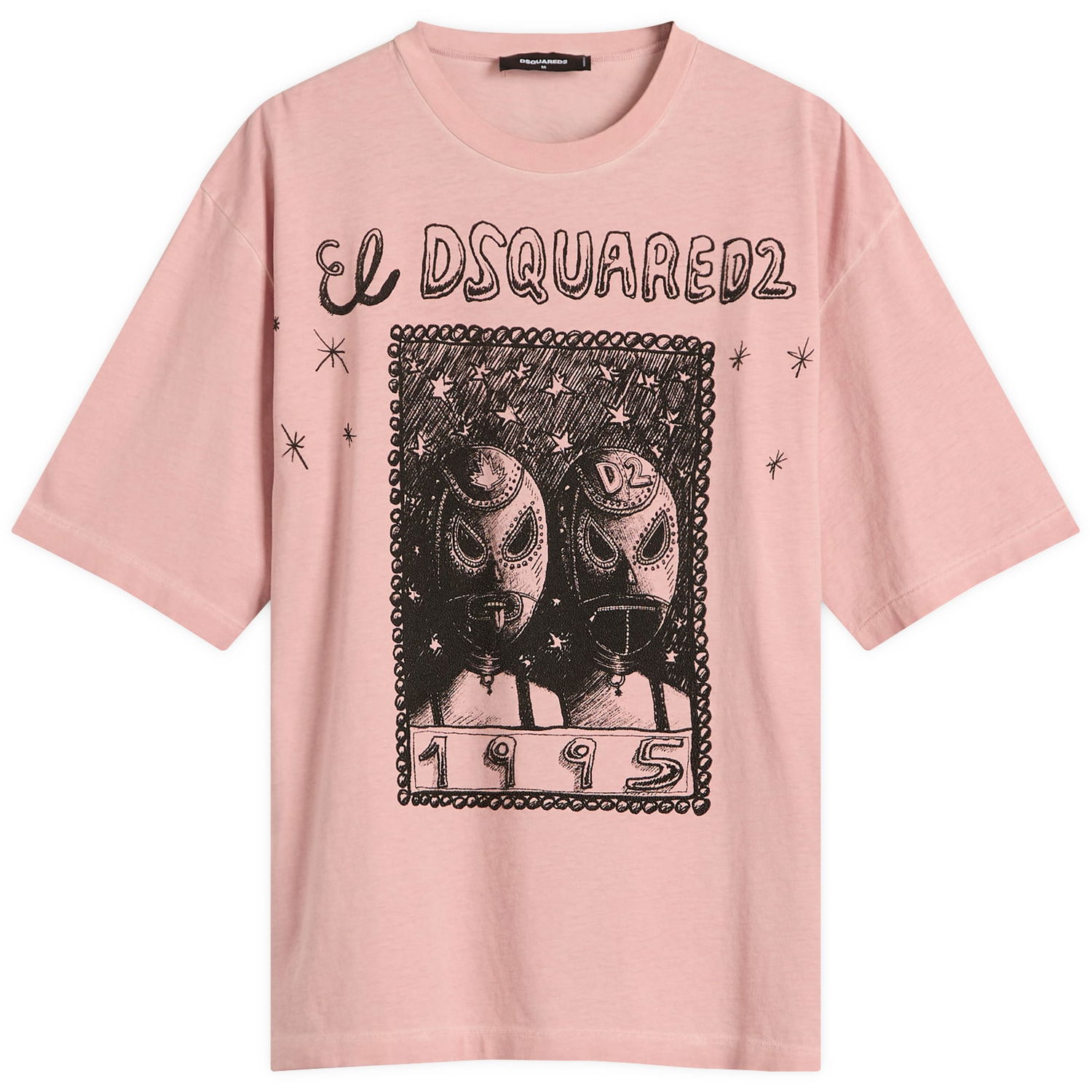 Тениска DSQUARED2 Dsquared2 Loose Fit Graphic T-Shirt Розово | S71GD1555-D20035-235, 1