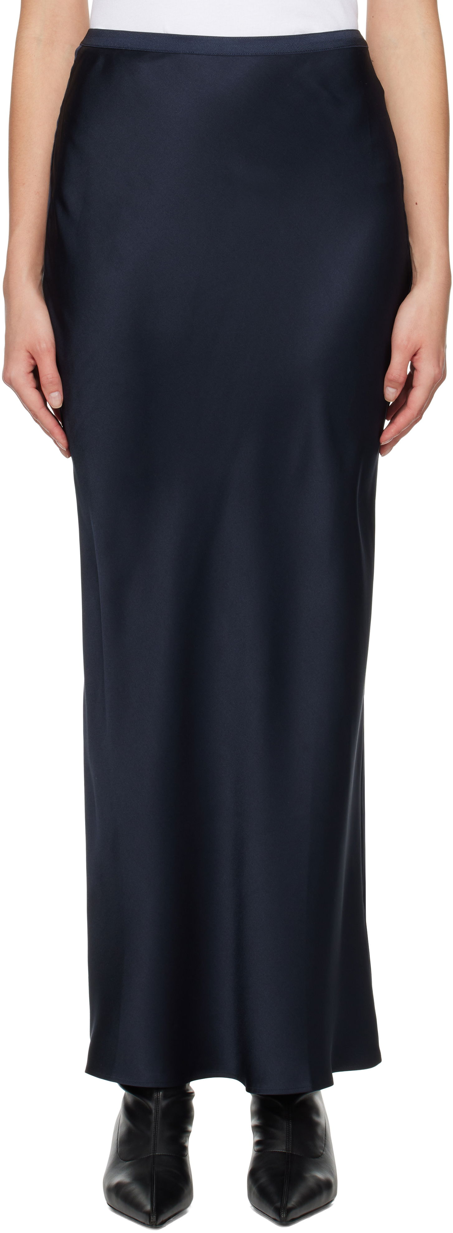 Пола Anine Bing Anine Bing Maxi Silk Skirt Тъмно синьо | A-04-2320-NYA23, 0