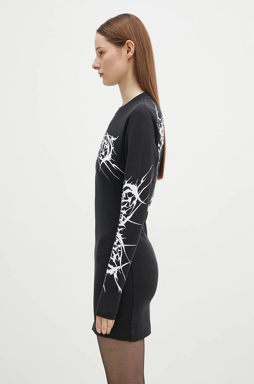 Pокля VETEMENTS VETEMENTS Death Metal Longsleeve Mini Dress Черно | WA66DR630BW, 1