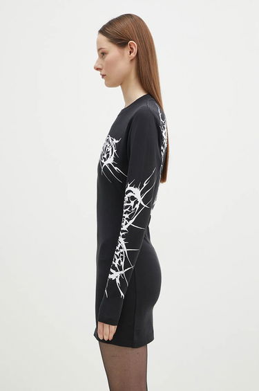 Pокля VETEMENTS VETEMENTS Death Metal Longsleeve Mini Dress Черно | WA66DR630BW, 1
