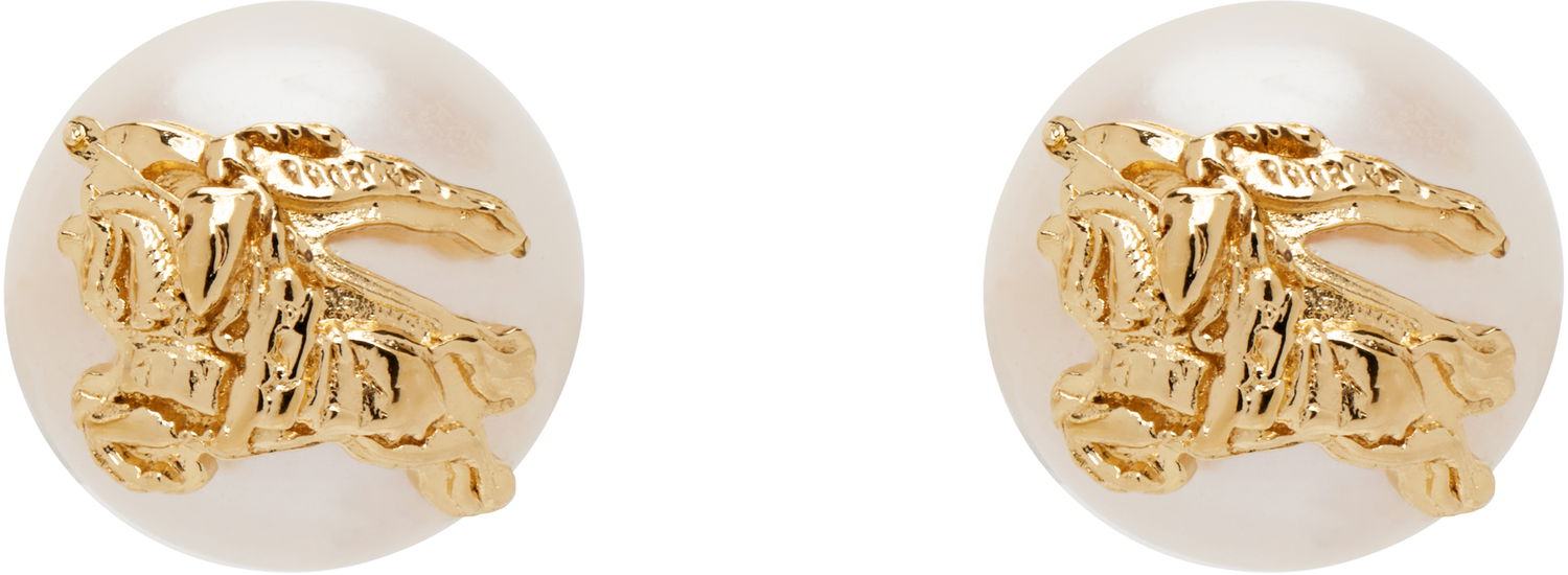 Обеци Burberry Sphere Pearl Stud Earrings Металик | 8100980, 0