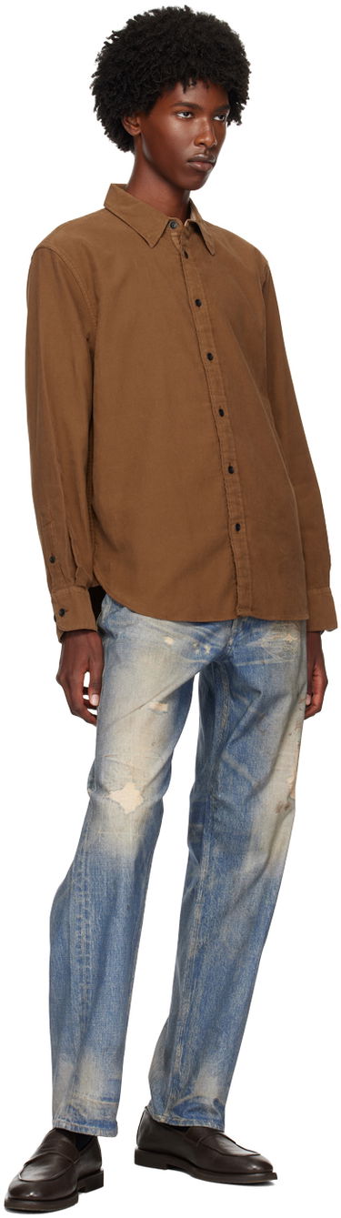 Риза rag & bone Rag & Bone Men's Finch Casual Shirt Кафяво | MBW24FA004CRML, 3