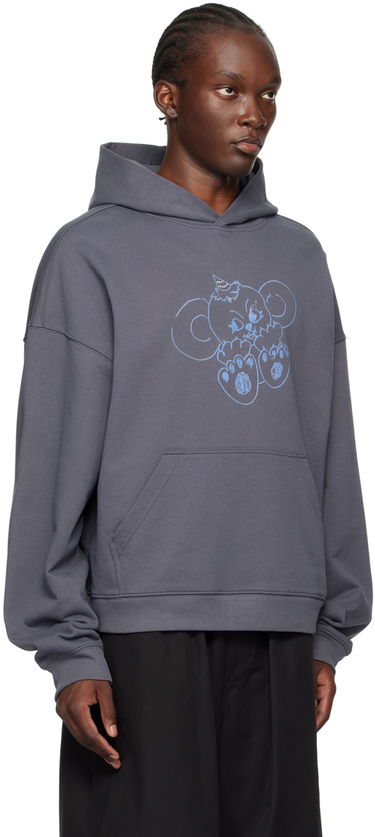 Суитчър We11done We11done Monster Fitted Hoodie Сиво | WD-TH2-24-831-U-CH, 4