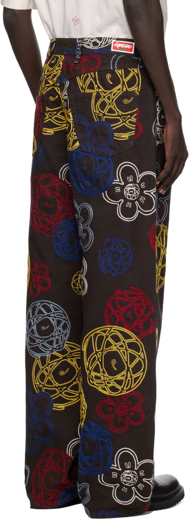 Панталони KENZO Kenzo Paris Futura 2000 Edition Embroidered Trousers Черно | FF65PA3839G2, 2