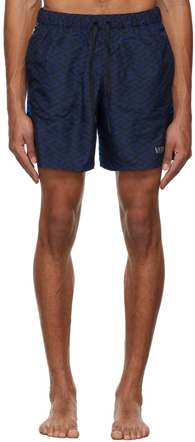 Бански Versace La Greca Gym Shorts Синьо | 1004117 1A03004