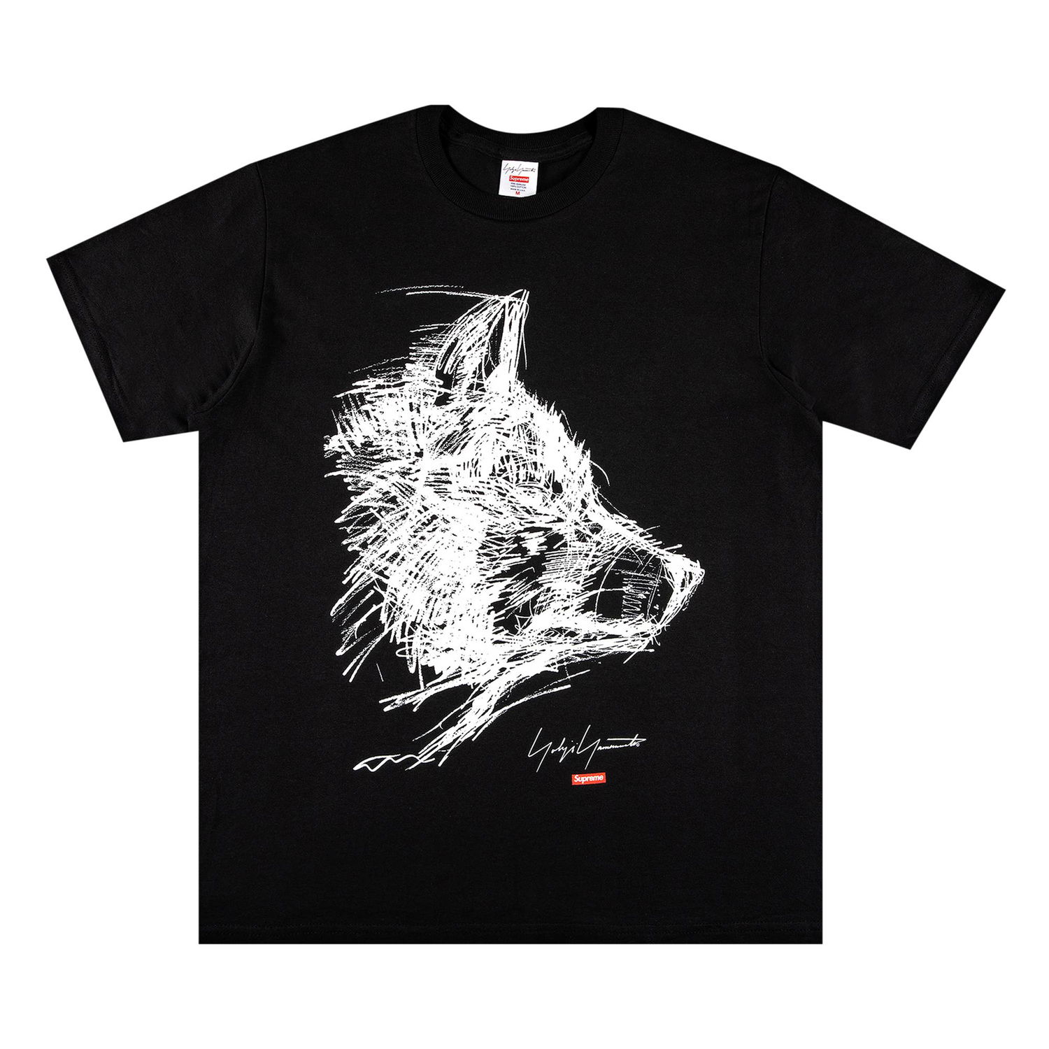 Тениска Supreme Yohji Yamamoto x Scribble Wolf Tee Черно | FW20T5 BLACK, 1