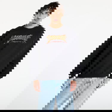 Суитчър Thrasher Thrasher Cracked by Exteenager Crewneck Черно | 145775, 0
