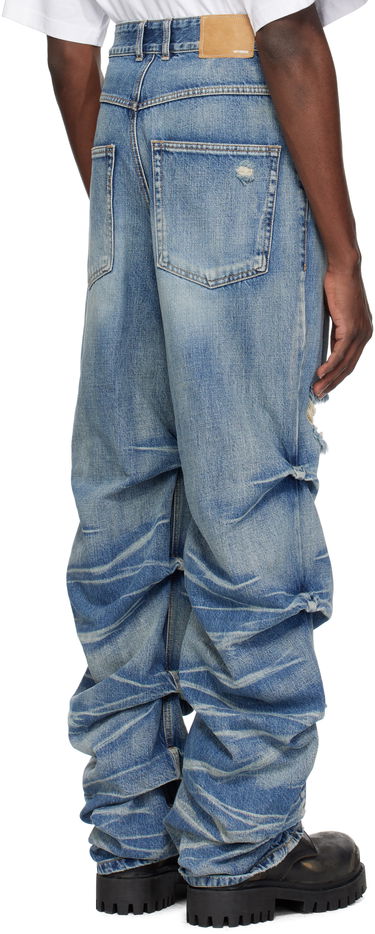 Дънки We11done We11done Distressed Wrinkled Jeans Синьо | WD-DP0-25-319-M-BL, 2