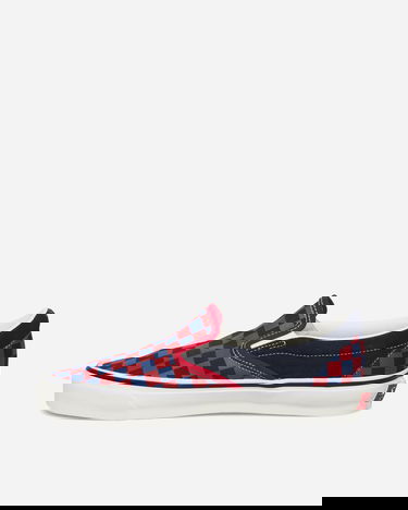 Кецове и обувки Vans Classic Slip-On Reissue 98 Checkerboard Червено | VN000E969Y01, 3