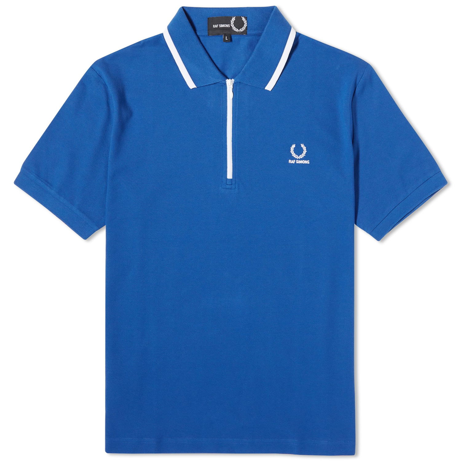 Поло тениска Fred Perry Raf Simons x Half Zip Polo Tee Синьо | SM6501-139, 0