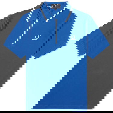 Поло тениска Fred Perry Raf Simons x Half Zip Polo Tee Синьо | SM6501-139, 0