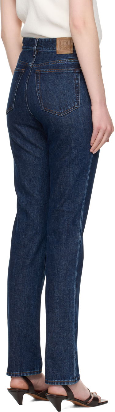 Дънки TOTEME High Slim Jeans Синьо | 252-WRB0271-FB0045, 2