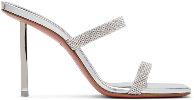 Amina Muaddi Rih Crystal-Embellished Slipper Sandals
